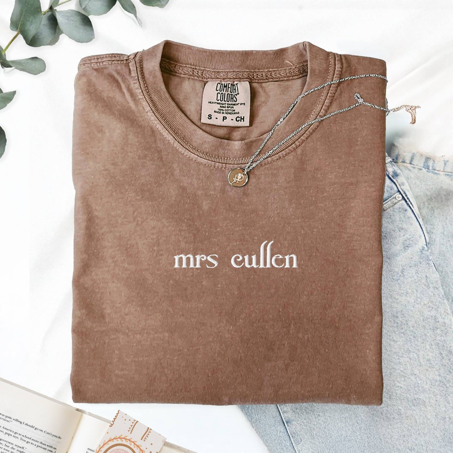 Mrs Cullen Embroidered Comfort Colors TShirt
