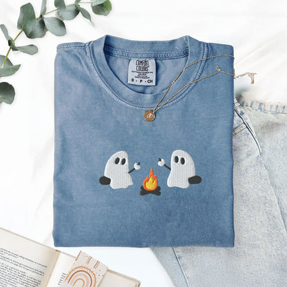 Ghosts Camping Embroidered T-Shirt