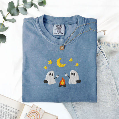 Ghosts Camping Embroidered T-Shirt