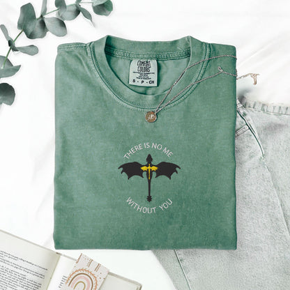 There Is No Me Without You Embroidered Dragons Tee