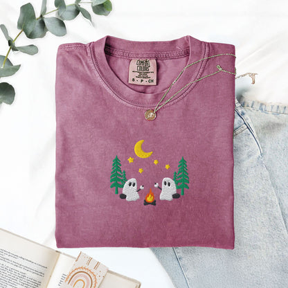 Ghosts Camping Embroidered T-Shirt