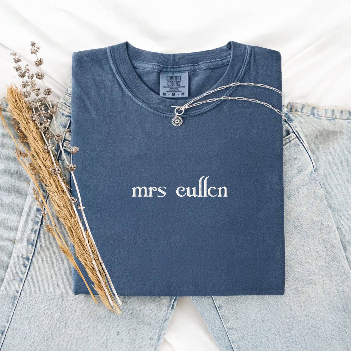 Mrs Cullen Embroidered Comfort Colors TShirt