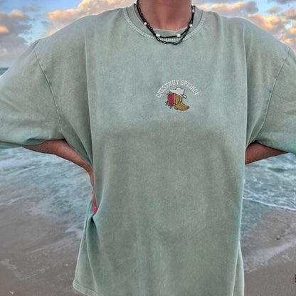 My Store Embroidered Chestnut Springs Bookish Cowgirl T-shirt Embroidered Chestnut Springs Bookish Cowgirl T-shirt