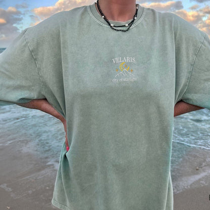 My Store Velaris City of Starlight Embroidered Comfort Colors T Shirt Velaris City of Starlight Embroidered Comfort Colors T Shirt