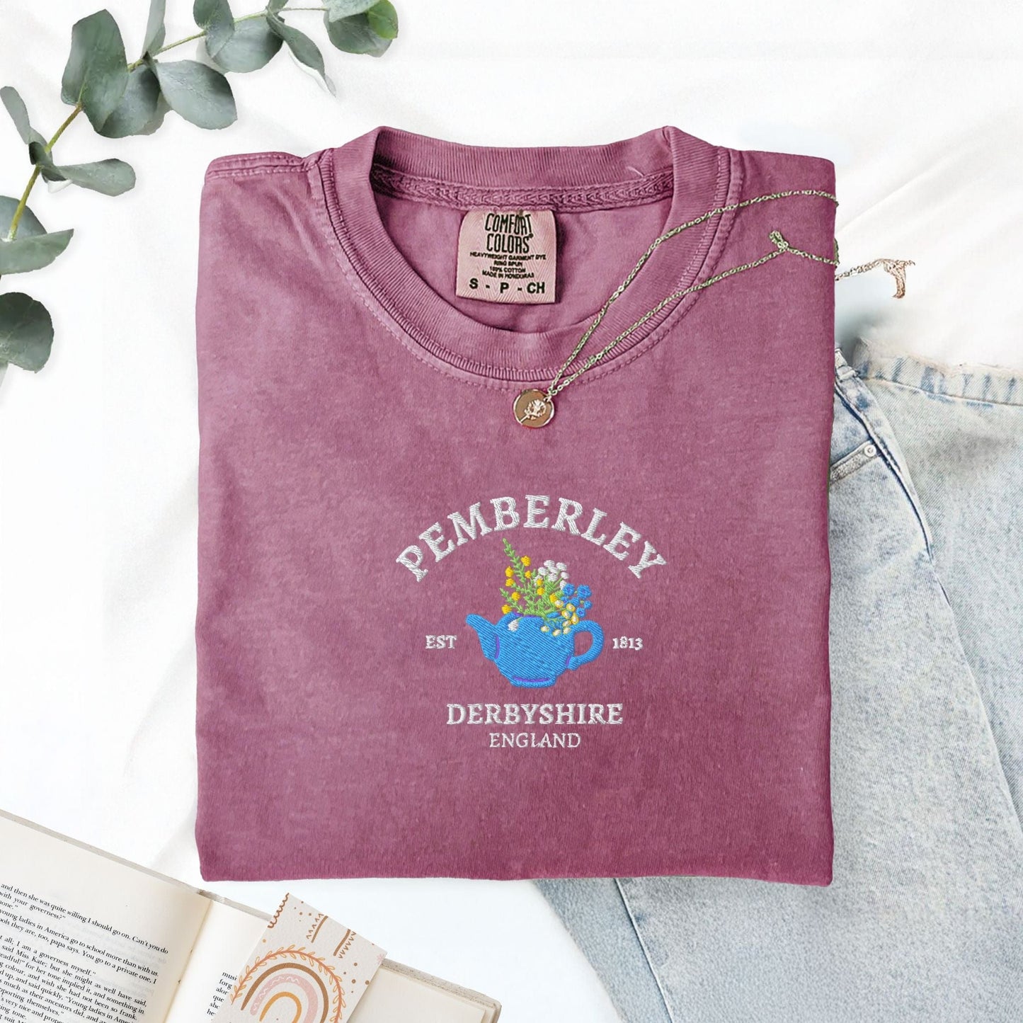 My Store Pemberley Estate Embroidered Mr Darcy T-Shirt Pemberley Estate Embroidered Mr Darcy T-Shirt