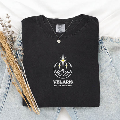 My Store Velaris City of Starlight Embroidered Comfort Colors tee Velaris City of Starlight Embroidered Comfort Colors tee