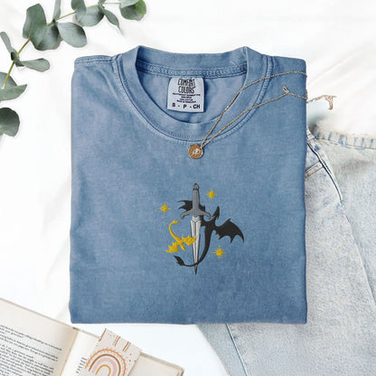 My Store Tairn and Andarna Embroidered Dragon T-Shirt Tairn and Andarna Embroidered Dragon T-Shirt