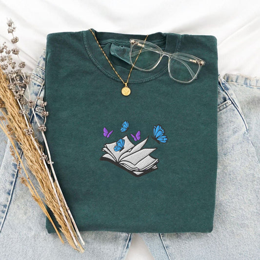 My Store Embroidered Little Osha Book with Butterflies Embroidered Little Osha Book with Butterflies