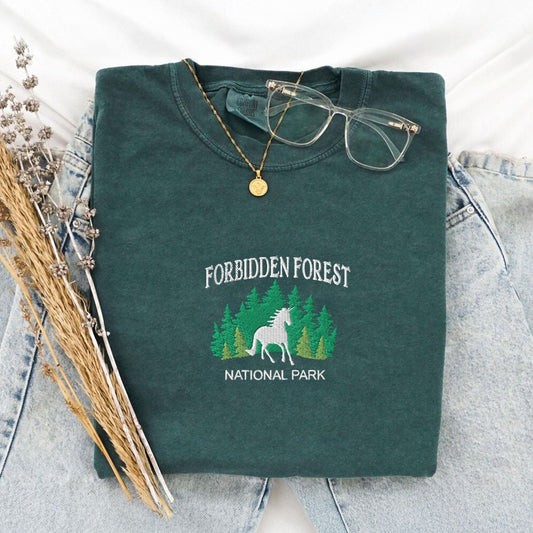 My Store Forbidden Forest National Park Embroidered T-Shirt Forbidden Forest National Park Embroidered T-Shirt