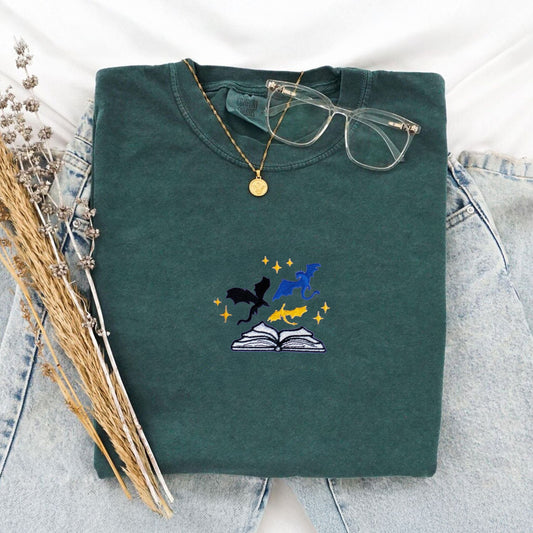My Store Fourth Wing Embroidered T-Shirt Fourth Wing Embroidered T-Shirt
