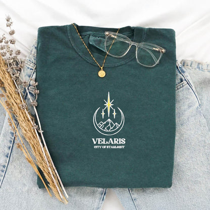 My Store Velaris City of Starlight Embroidered Comfort Colors tee Velaris City of Starlight Embroidered Comfort Colors tee