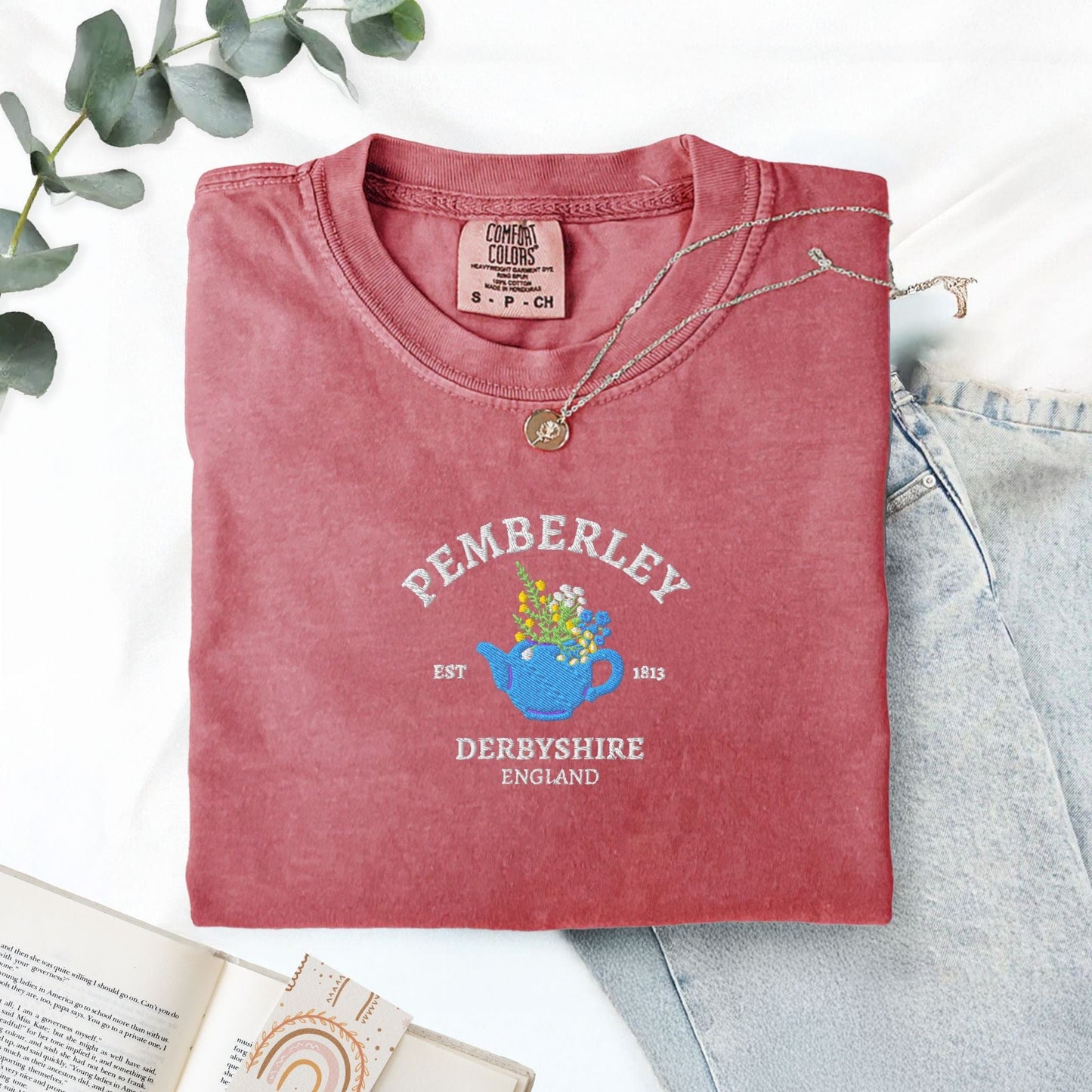 My Store Pemberley Estate Embroidered Mr Darcy T-Shirt Pemberley Estate Embroidered Mr Darcy T-Shirt
