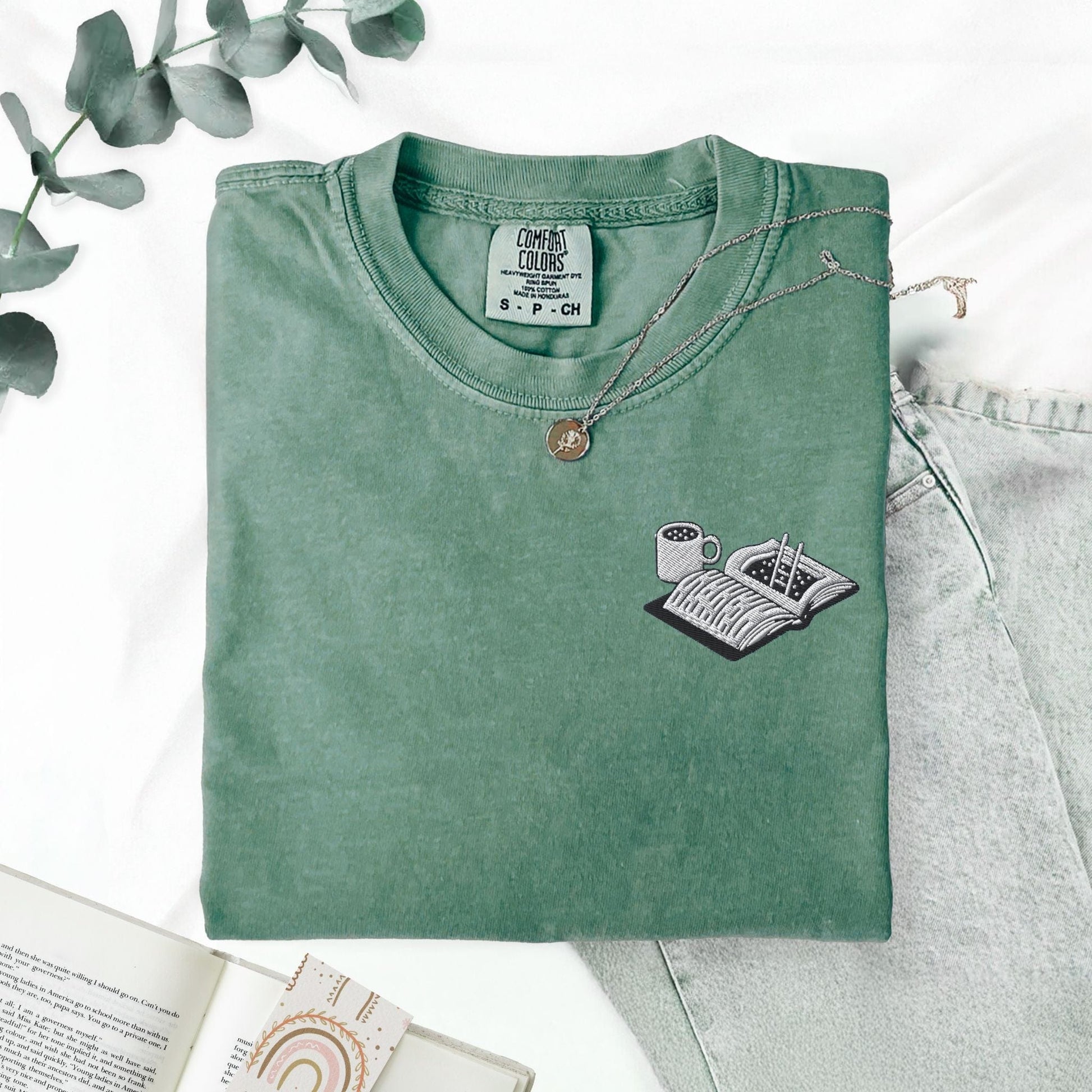 My Store Embroidered Reading is Magic T-Shirt Embroidered Reading is Magic T-Shirt