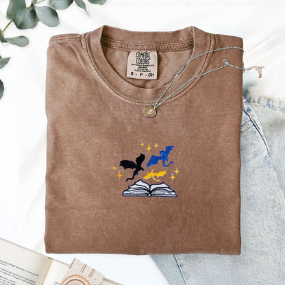 My Store Fourth Wing Embroidered T-Shirt Fourth Wing Embroidered T-Shirt