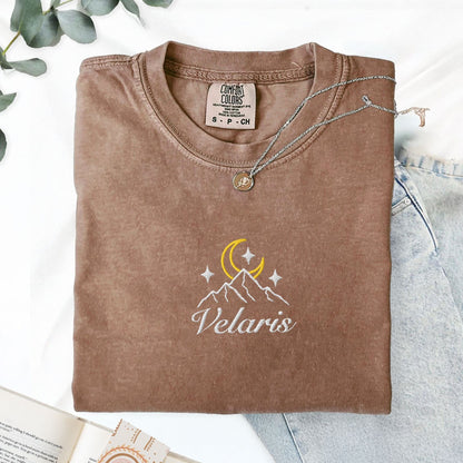 My Store Velaris City of Starlight Embroidered Comfort Colors T Shirt Velaris City of Starlight Embroidered Comfort Colors T Shirt