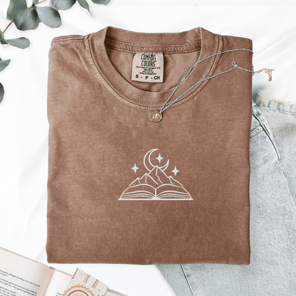 My Store Velaris Mountains and Stars Fantasy Book Tee Velaris Mountains and Stars Fantasy Book Tee