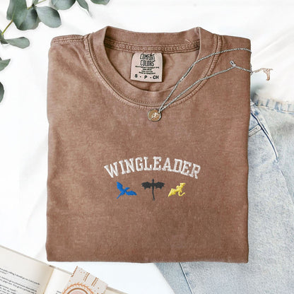 My Store Wingleader Embroidered Dragons Comfort Colors Tshirt Wingleader Embroidered Dragons Comfort Colors Tshirt