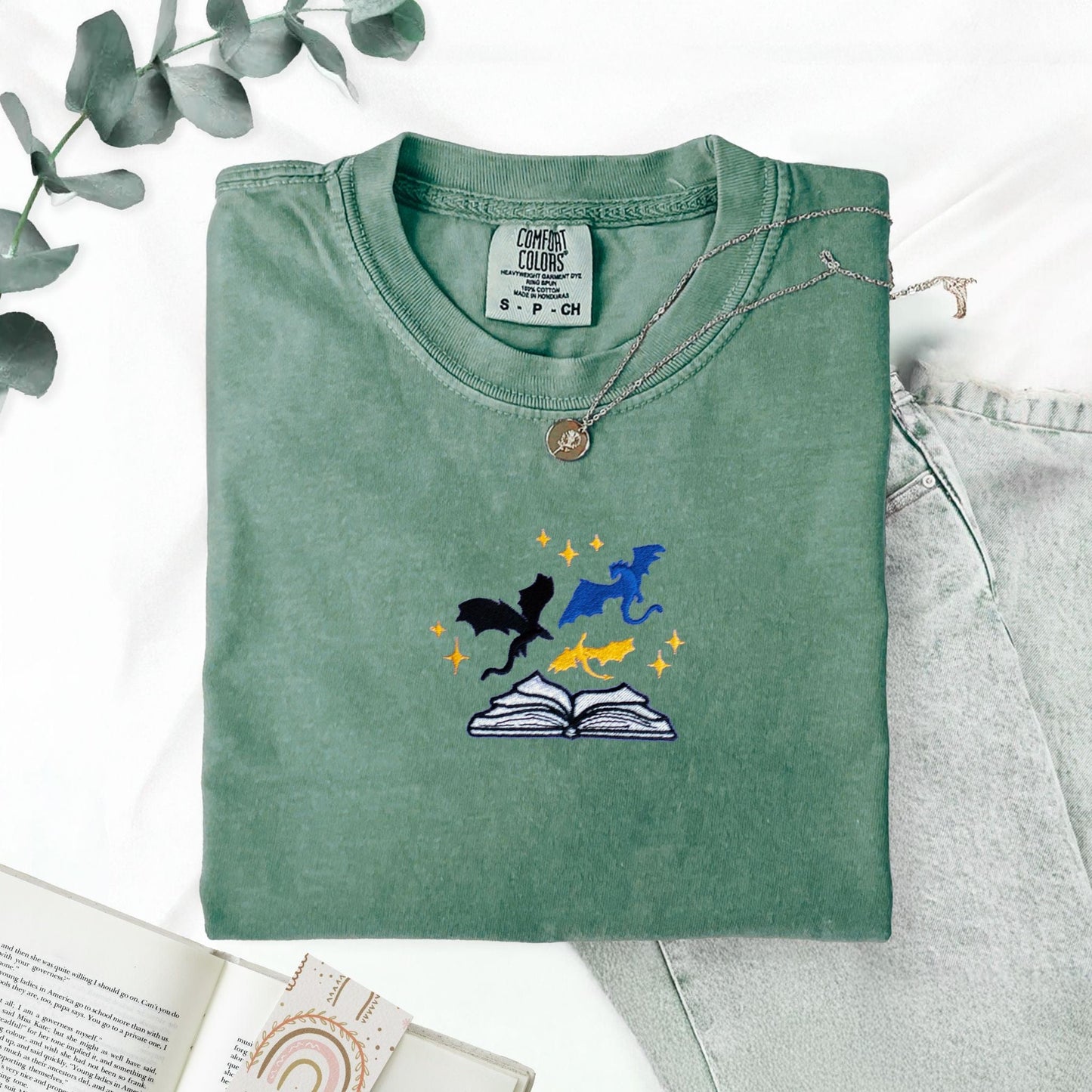 My Store Fourth Wing Embroidered T-Shirt Fourth Wing Embroidered T-Shirt