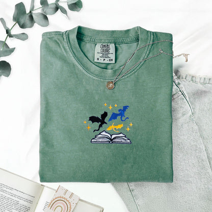 My Store Fourth Wing Embroidered T-Shirt Fourth Wing Embroidered T-Shirt