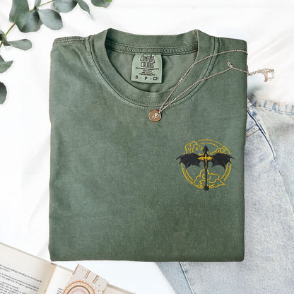 My Store Fantasy Romance Dragons Embroidered Tee Fantasy Romance Dragons Embroidered Tee