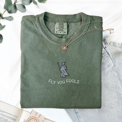 My Store Fly You Fools Embroidered Comfort Colors Tee Fly You Fools Embroidered Comfort Colors Tee