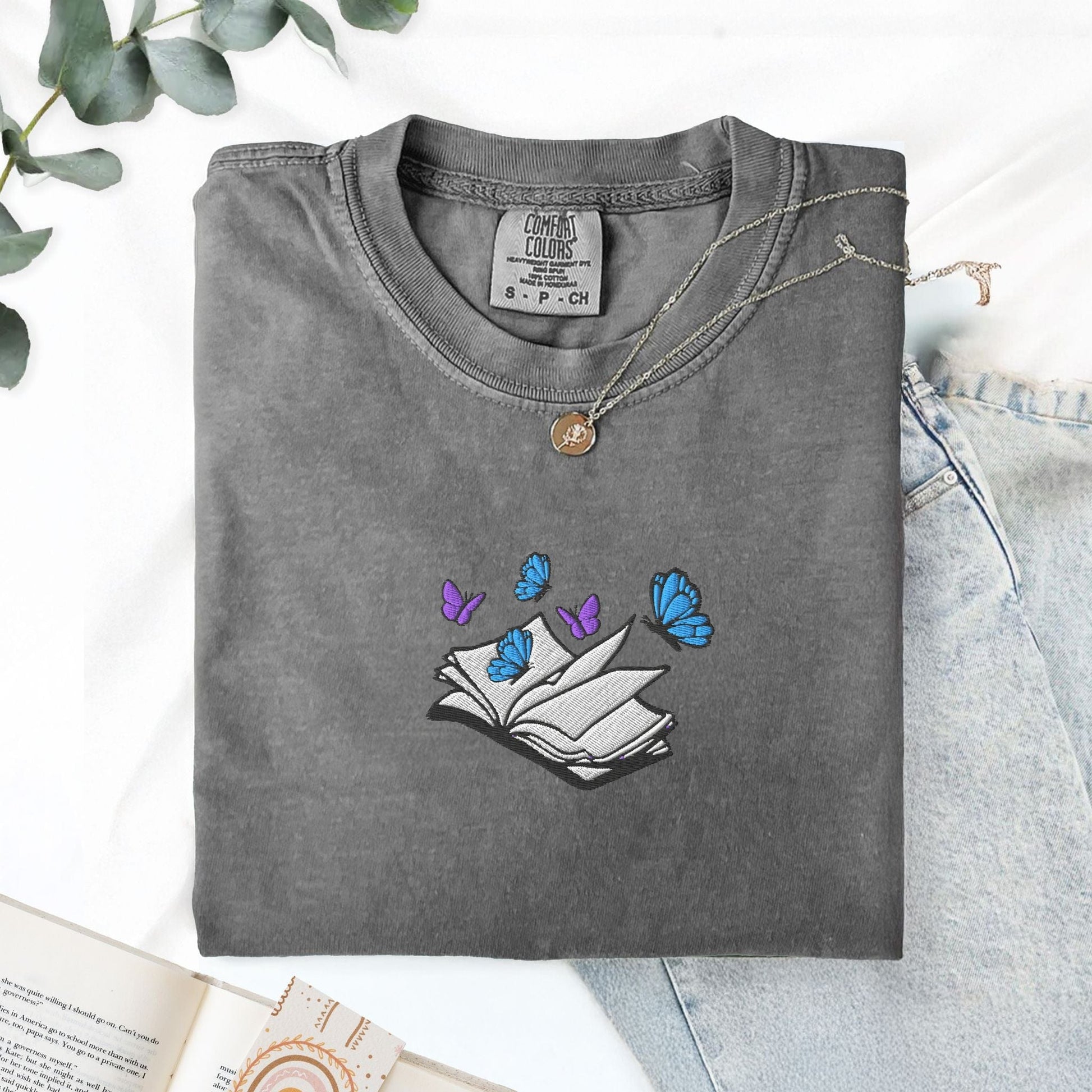 My Store Embroidered Little Osha Book with Butterflies Embroidered Little Osha Book with Butterflies