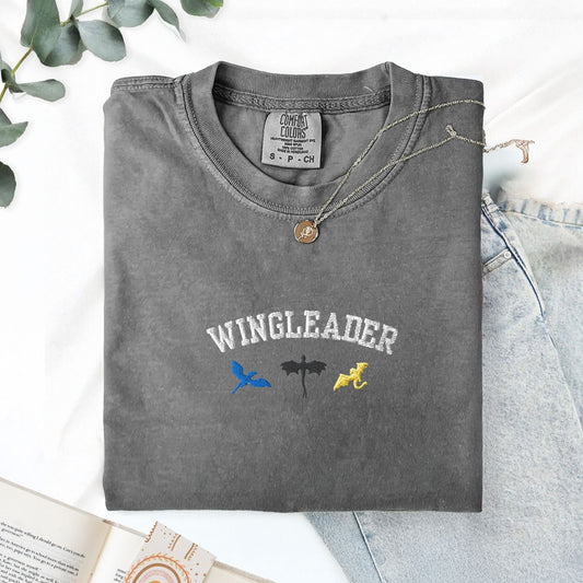 My Store Wingleader Embroidered Dragons Comfort Colors Tshirt Wingleader Embroidered Dragons Comfort Colors Tshirt