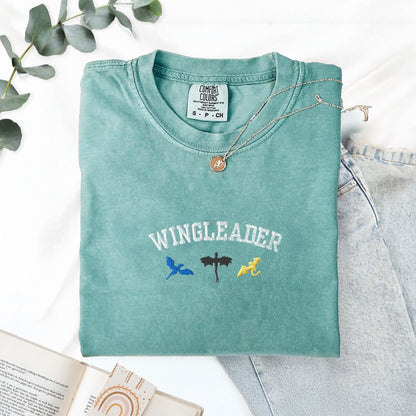 My Store Wingleader Embroidered Dragons Comfort Colors Tshirt Wingleader Embroidered Dragons Comfort Colors Tshirt