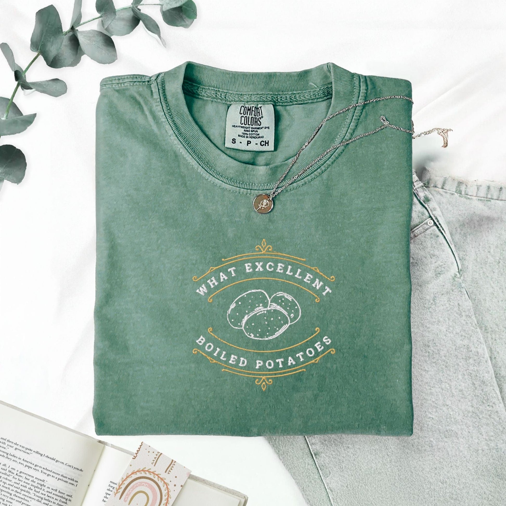My Store What Excellent Boiled Potatoes Embroidered T-Shirt What Excellent Boiled Potatoes Embroidered T-Shirt