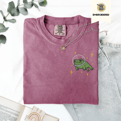 Pine Spice Books Space Frog Embroidered T-Shirt Space Frog Embroidered T-Shirt