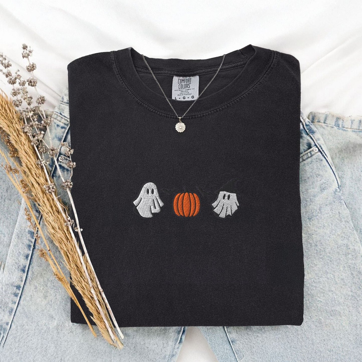 Pine Spice Books Halloween Cuties Embroidered T-Shirt Halloween Cuties Embroidered T-Shirt