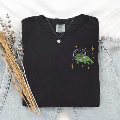 Pine Spice Books Space Frog Embroidered T-Shirt Space Frog Embroidered T-Shirt