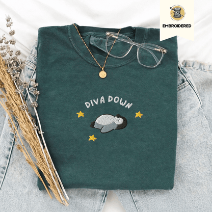 Pine Spice Books Diva Down Embroidered Penguin Shirt Diva Down Embroidered Penguin Shirt