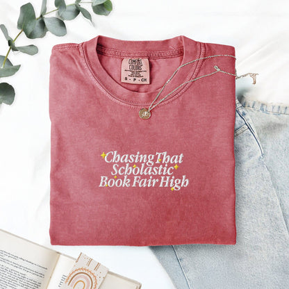 Pine Spice Books Scholastic Book Fair Embroidered T-Shirt Scholastic Book Fair Embroidered T-Shirt