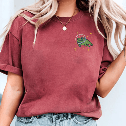 Pine Spice Books Space Frog Embroidered T-Shirt Space Frog Embroidered T-Shirt