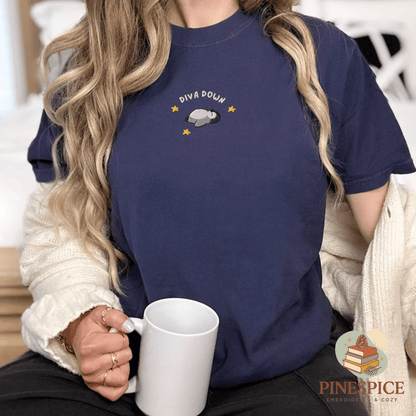 Pine Spice Books Diva Down Embroidered Penguin Shirt Diva Down Embroidered Penguin Shirt