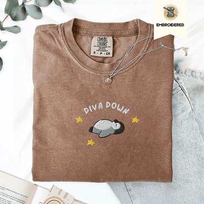 Pine Spice Books Diva Down Embroidered Penguin Shirt Diva Down Embroidered Penguin Shirt
