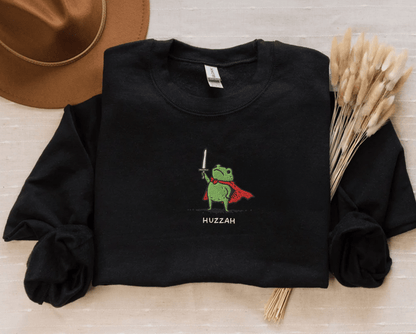 Pine Spice Books Huzzah Frog Sweatshirt Huzzah Frog Sweatshirt