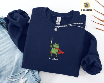Pine Spice Books Huzzah Frog Sweatshirt Huzzah Frog Sweatshirt