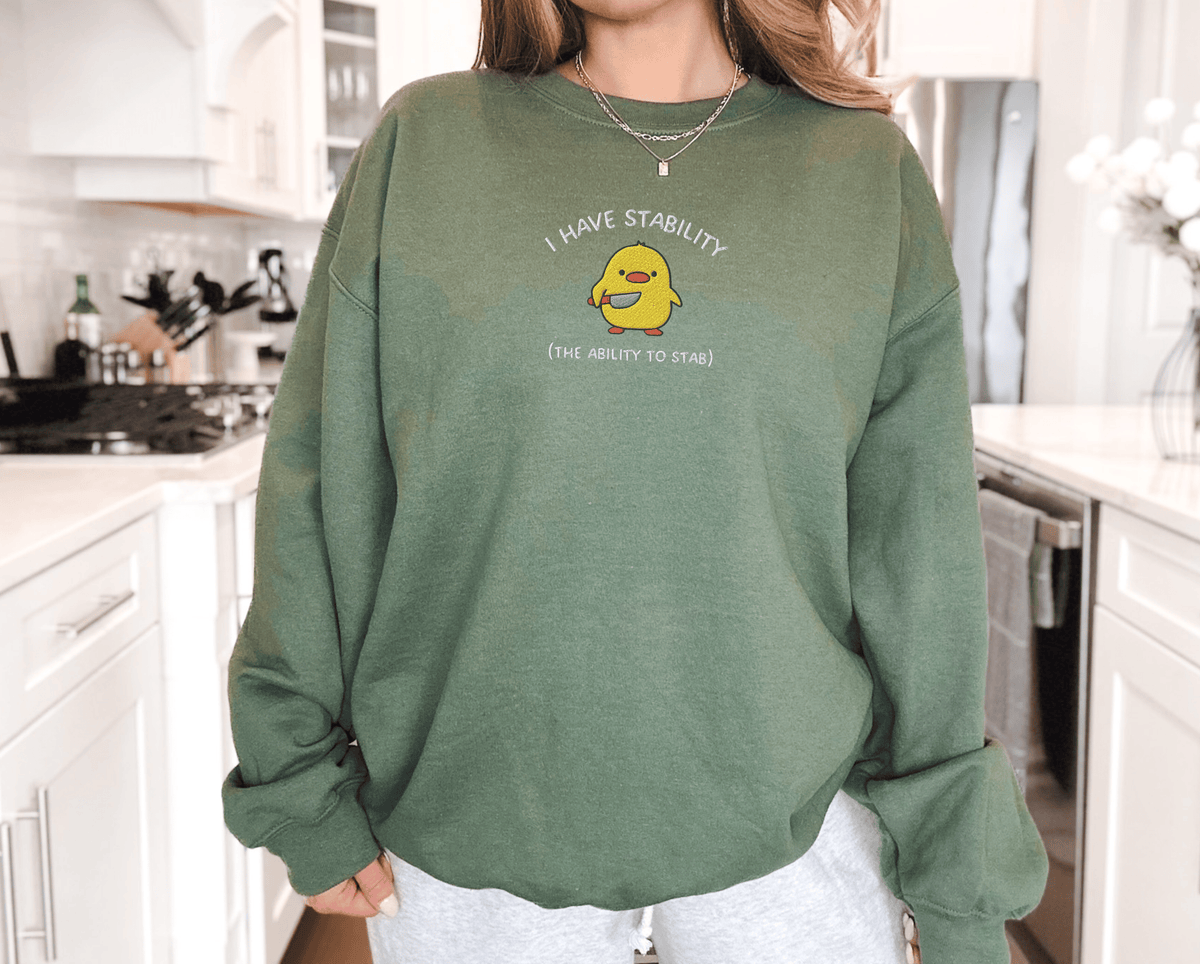 Pine Spice Books I Have Stability Chick Sweatshirt, I Have Stability Chick Sweatshirt,