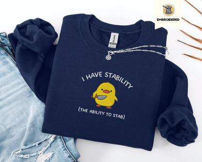 Pine Spice Books I Have Stability Chick Sweatshirt, I Have Stability Chick Sweatshirt,
