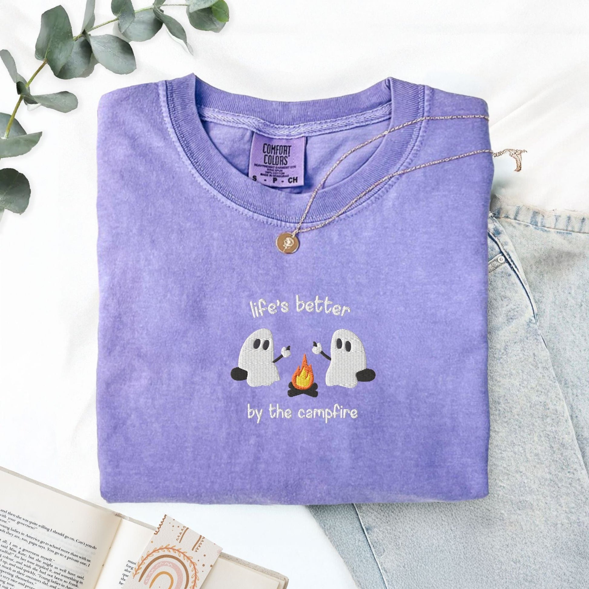 Pine Spice Books Life’s Better by the Campfire Ghost T-Shirt Life’s Better by the Campfire Ghost T-Shirt