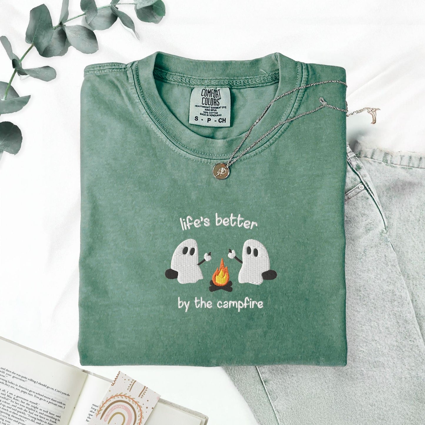 Pine Spice Books Life’s Better by the Campfire Ghost T-Shirt Life’s Better by the Campfire Ghost T-Shirt