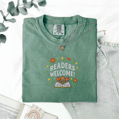 Pine Spice Books Readers Welcome Educator T-Shirt Readers Welcome Educator T-Shirt