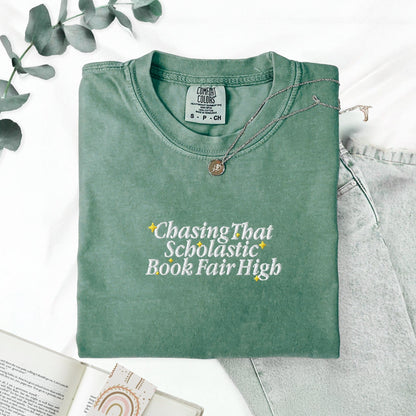 Pine Spice Books Scholastic Book Fair Embroidered T-Shirt Scholastic Book Fair Embroidered T-Shirt