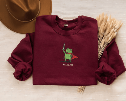 Pine Spice Books Huzzah Frog Sweatshirt Huzzah Frog Sweatshirt
