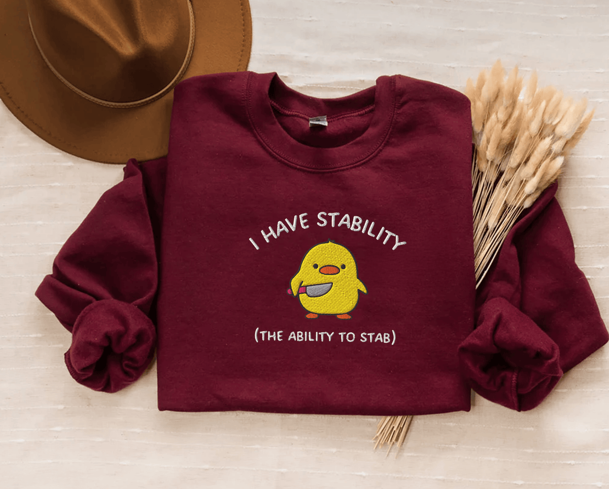 Pine Spice Books I Have Stability Chick Sweatshirt, I Have Stability Chick Sweatshirt,