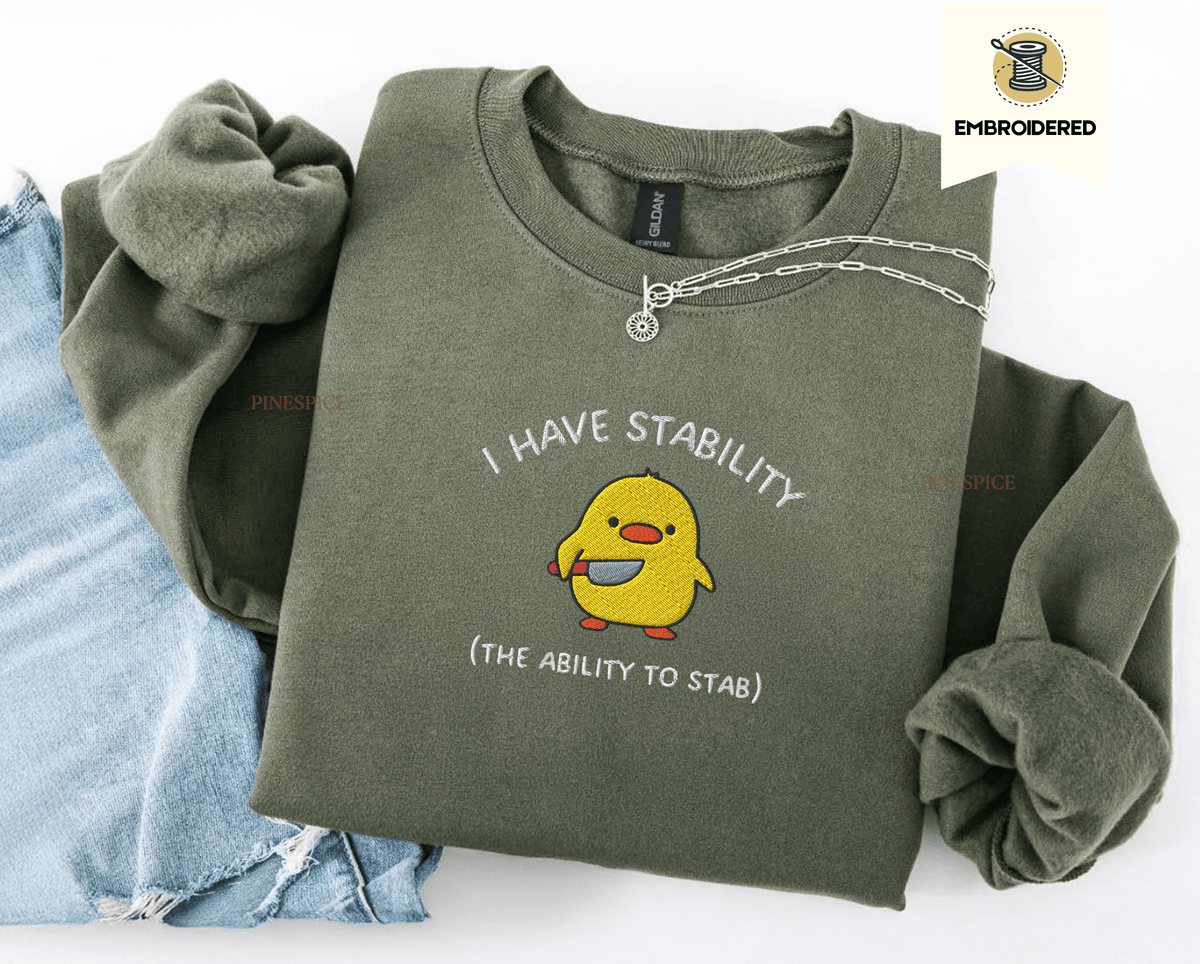 Pine Spice Books I Have Stability Chick Sweatshirt, I Have Stability Chick Sweatshirt,