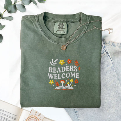 Pine Spice Books Readers Welcome Educator T-Shirt Readers Welcome Educator T-Shirt