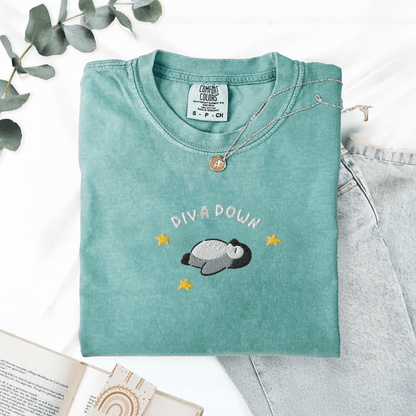 Pine Spice Books Diva Down Embroidered Penguin Shirt Diva Down Embroidered Penguin Shirt